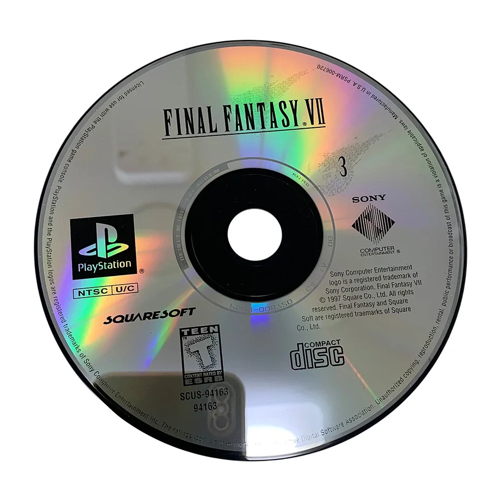 Vintage 1997 Final Fantasy VII 7 Sony PlayStation 1 Greatest Hits PS1 Tested